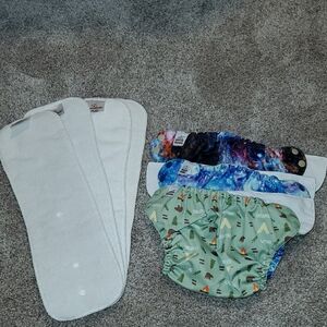 Mama Koala Reusable Diapers And Inserts Lot